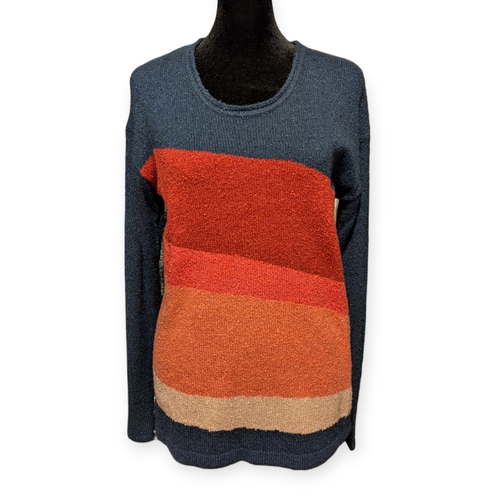 Olsen Colorful Striped Women's Oversized Sweater New With Tags